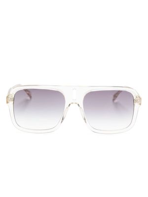Isabel Marant Eyewear transparent rectangle-frame sunglasses - White