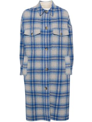 ISABEL MARANT Fontizi plaid-check coat - Blue