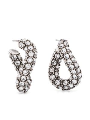 ISABEL MARANT Funky Ring crystal-embellished earrings - Silver