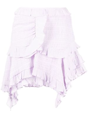 ISABEL MARANT Geneva high-waisted asymmetric skirt - Purple