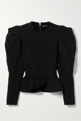 Isabel Marant - Giamili Bouclé Peplum Sweater - Black