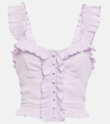 Isabel Marant Gimsy ruffle-trimmed crêpe crop top