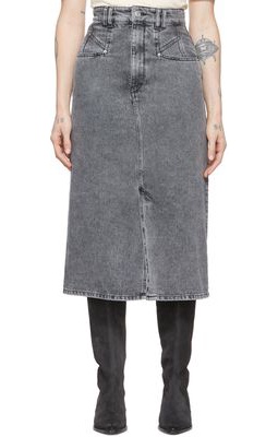 Isabel Marant Gray Dipoma Midi Skirt