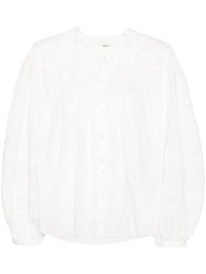 ISABEL MARANT Gregoria cotton-silk blouse - White
