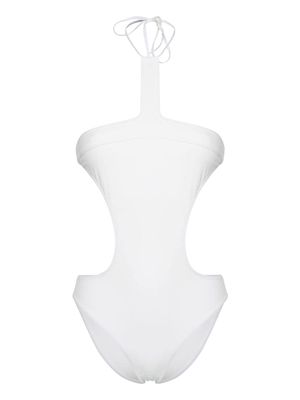 ISABEL MARANT halterneck open-back swimsuit - White