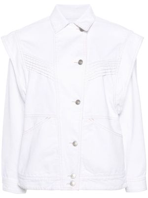 ISABEL MARANT Harmon buttoned denim jacket - White