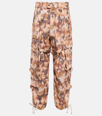 Isabel Marant Helore printed cotton cargo pants