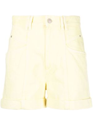 Isabel Marant high-rise denim shorts - Yellow