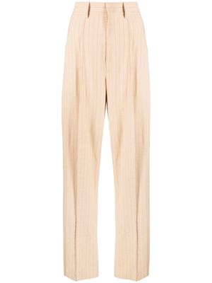 ISABEL MARANT high-waisted straight-leg trousers - Yellow