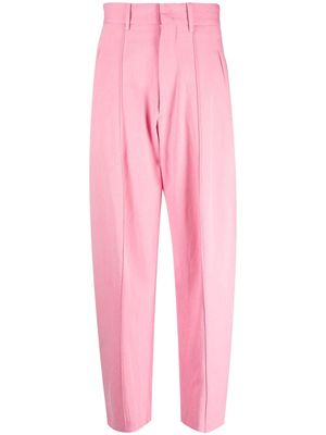 Isabel Marant high-waisted tapered-leg trousers - Pink
