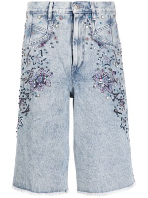 Isabel Marant knee-length denim shorts - Blue