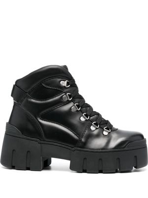 Isabel Marant lace-up leather boots - Black