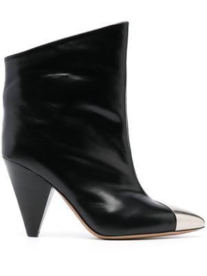 ISABEL MARANT Lapio 90mm leather boots - Black