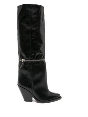ISABEL MARANT Larane 90mm zip-embellished boots - Black