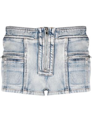 ISABEL MARANT Lary mini denim shorts - Blue