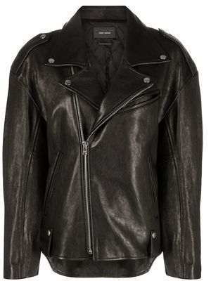 Isabel Marant leather biker jacket - Black
