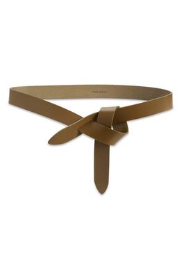 Isabel Marant Lecce Leather Belt in Beige