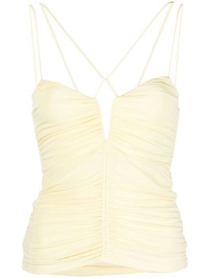 ISABEL MARANT Leila ruched tank top - Yellow