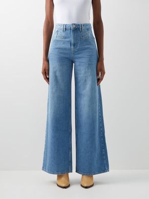 Isabel Marant - Lemony High-rise Wide-leg Jeans - Womens - Light Blue