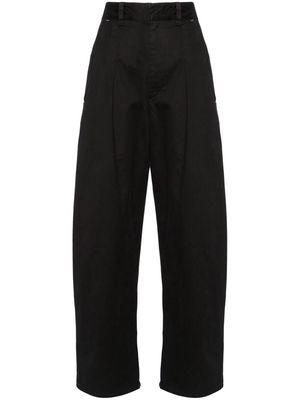 ISABEL MARANT Lenadi wide-leg cotton trousers - Black