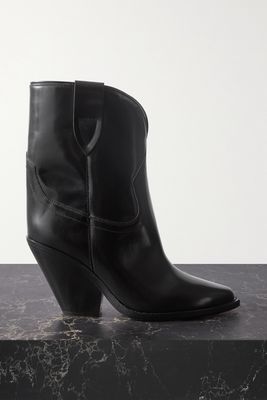 Isabel Marant - Leyane Glossed-leather Ankle Boots - Black
