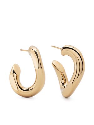 ISABEL MARANT Links sculpted-hoop earrings - Gold