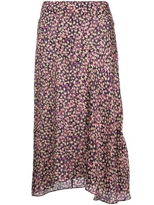 ISABEL MARANT Lisanne floral-print skirt - Purple