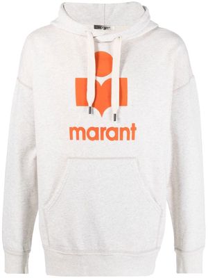 Isabel Marant logo drawstring hoodie - Neutrals