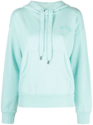 ISABEL MARANT logo-embroidered cotton hoodie - Green