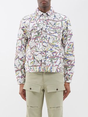 Isabel Marant - Logo-embroidered Floral-print Denim Jacket - Mens - Multi