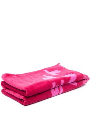 ISABEL MARANT logo-print bath towel - Pink