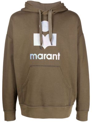 Isabel Marant logo-print hoodie - Green