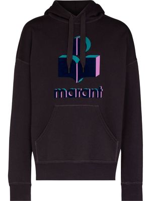 Isabel Marant logo-print long-sleeved hoodie - Grey