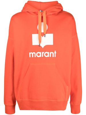 Isabel Marant logo-print pullover hoodie - Orange