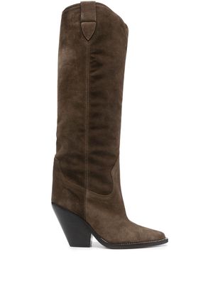 ISABEL MARANT Lomero 100mm suede boots - Brown