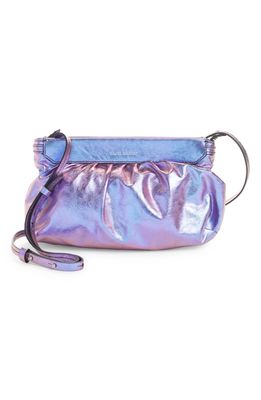 Isabel Marant Luzes Iridescent Leather Crossbody Bag in Metallic Lilac