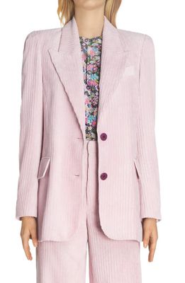 Isabel Marant Malyake Corduroy Velvet Blazer in Light Pink