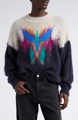 Isabel Marant Marius Super Kid Mohair Blend Sweater in Faded Night
