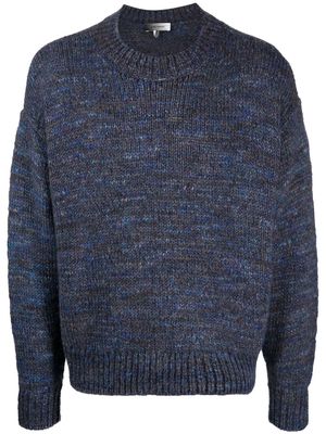 Isabel Marant marl-knit crew neck jumper - Blue