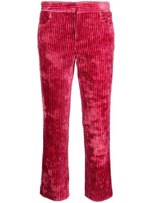 ISABEL MARANT mid-rise corduroy cropped trousers - Pink