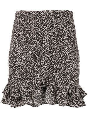 ISABEL MARANT Milendi printed ruched miniskirt - Neutrals