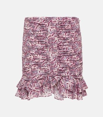 Isabel Marant Milendi ruffled silk-blend miniskirt