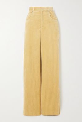 Isabel Marant - Milorsy Corduroy Straight-leg Pants - Yellow