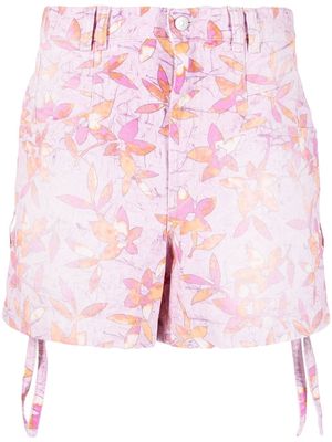 Isabel Marant Naesqui floral print denim shorts - Pink