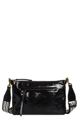 Isabel Marant Nessa Leather Crossbody Bag in Black