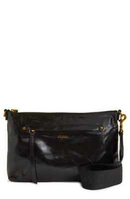 Isabel Marant Nessah Wardy Leather Crossbody Bag in Black