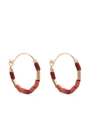 ISABEL MARANT New Color Strip beaded earrings - Gold