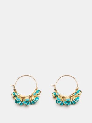Isabel Marant - New Leaves Hoop Earrings - Womens - Azure