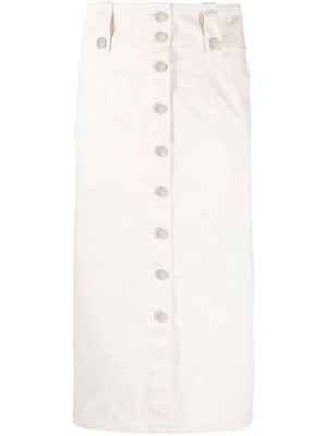 Isabel Marant Nilehora straight skirt - Neutrals