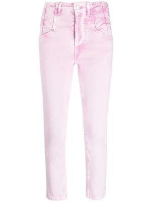 ISABEL MARANT Niliane high-waisted cropped jeans - Pink